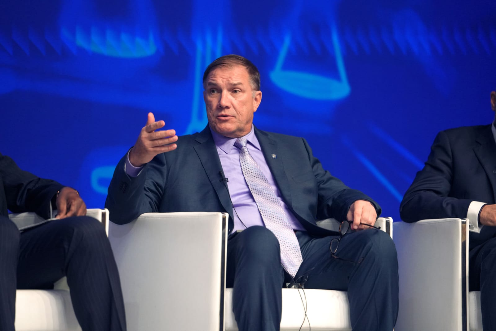 Mark Thomas participating in governance and risk panel discussion